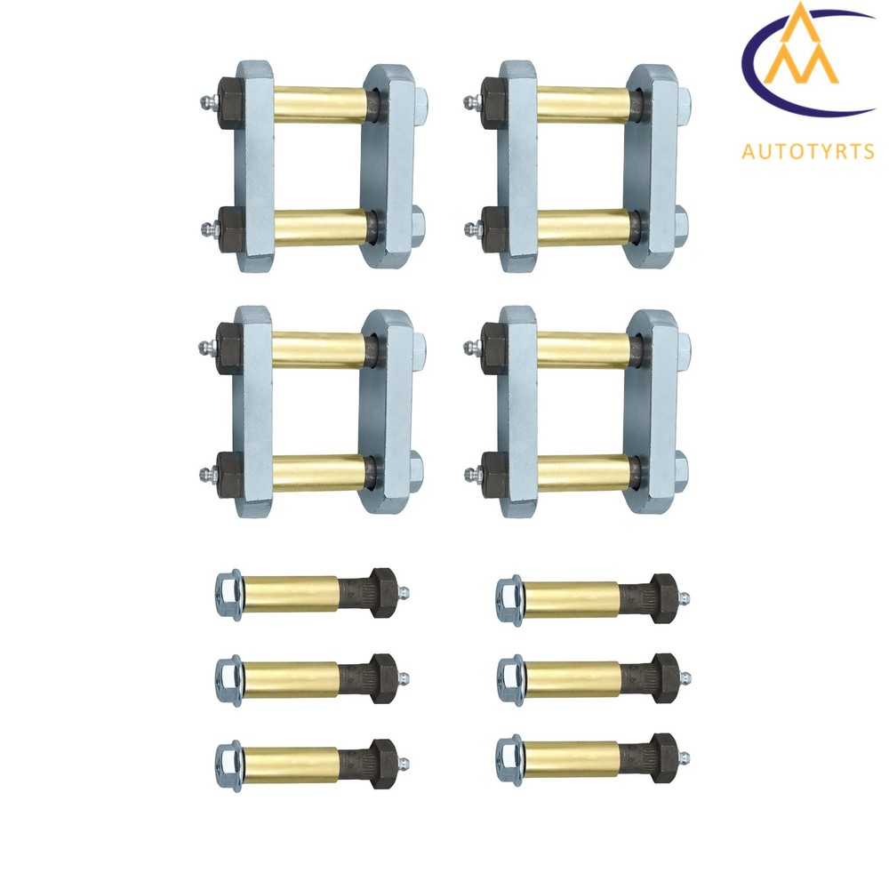 Heavy Duty Greasable Trailer Shackle Spring Kit 2.25" For Tandem Axle UO12-016