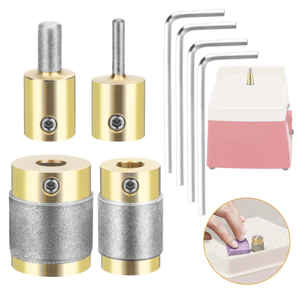 4PCS Diamond Bits for Stained Glass Grinder, 4 Sizes Grinder Head Accessories