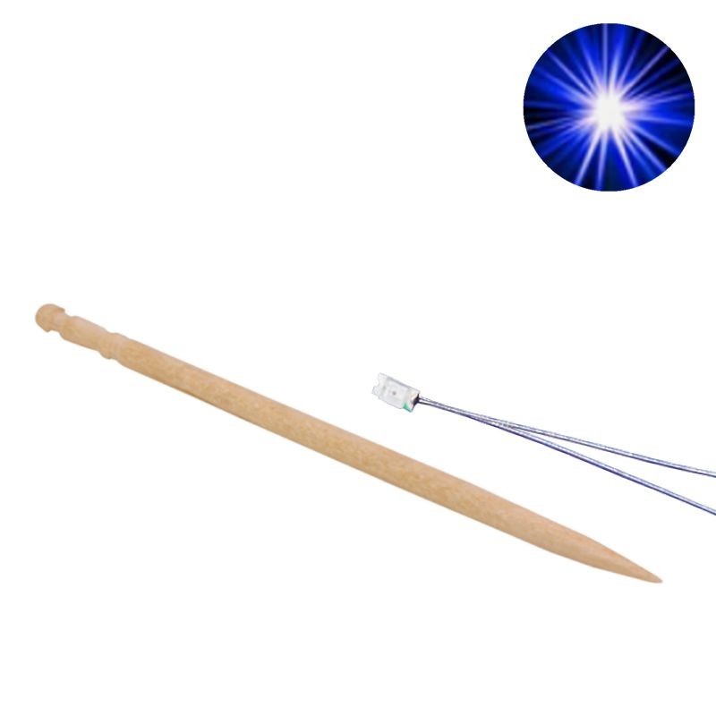 F1206B   BLUE  20pcs  Micro Litz Wired Leads Pre-soldered SMD Leds Scale Lights