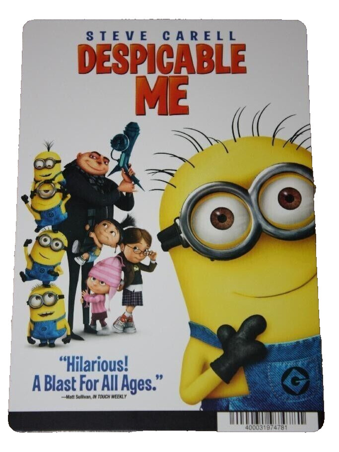 COLLECTIBLE DESPICABLE ME MINI POSTER / DVD BACKER
