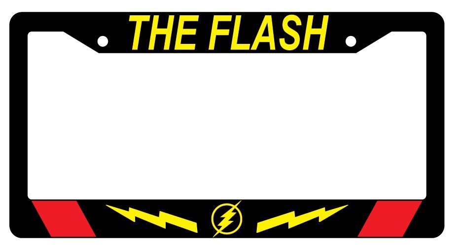 The Flash Black Plastic License Plate Frame Auto Accessory DC