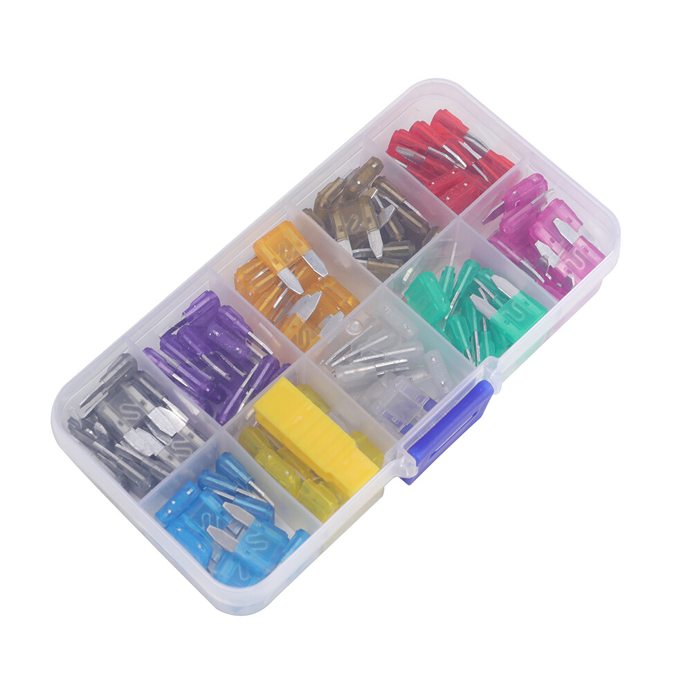 120PCS Micro Blade Fuse Assorted Kit Mixed Low Profile Mini Car Van Auto 5A-30A