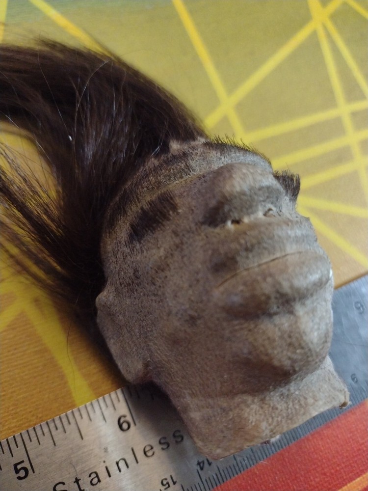 SHRUNKEN HEAD Goatskin Imitation Replica Prop