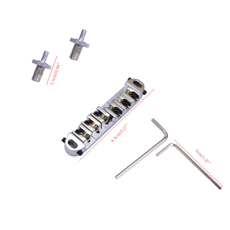 Chrome Adjustable Roller Saddle Tune-O-Matic Bridge for LP Les Paul SG