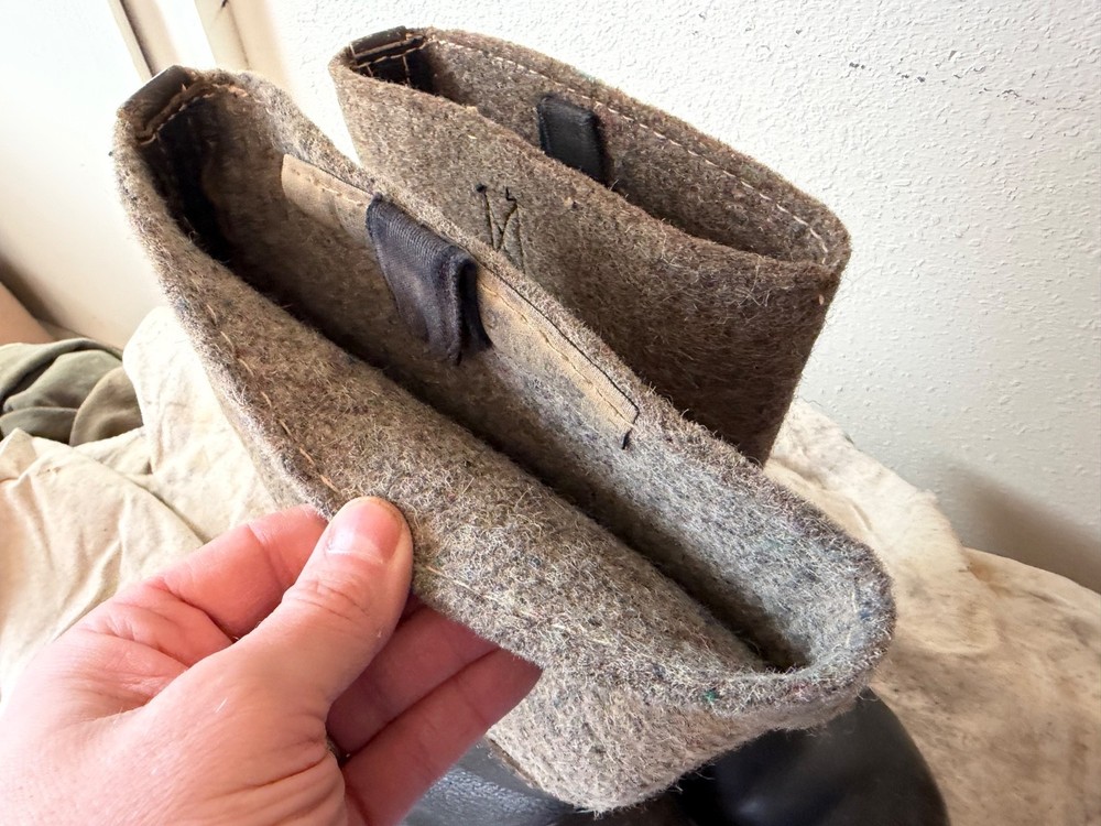 WWII GERMAN WINTER FELT BOOTS-SIZE 11, POST WAR MADE