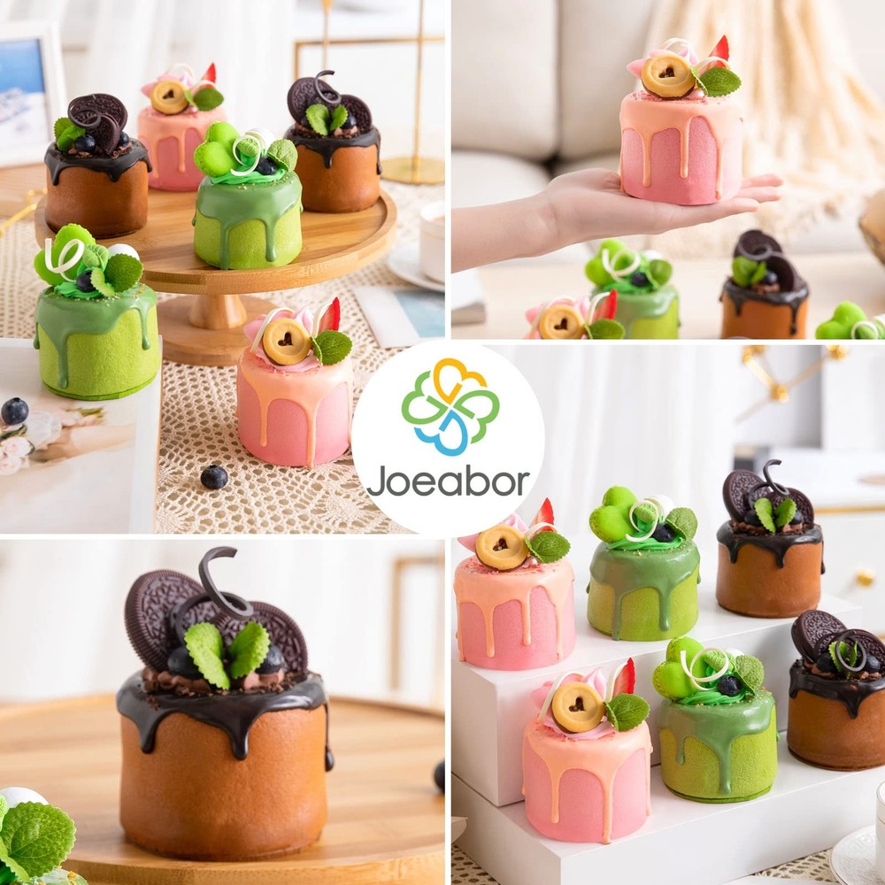 Joeabor 6 Pcs Fake Cupcakes, Artificial Cupcakes for Display, Set B (6 Pcs)