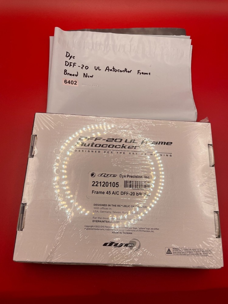 Dye DFF-20 VL Autococker Frame Brand New