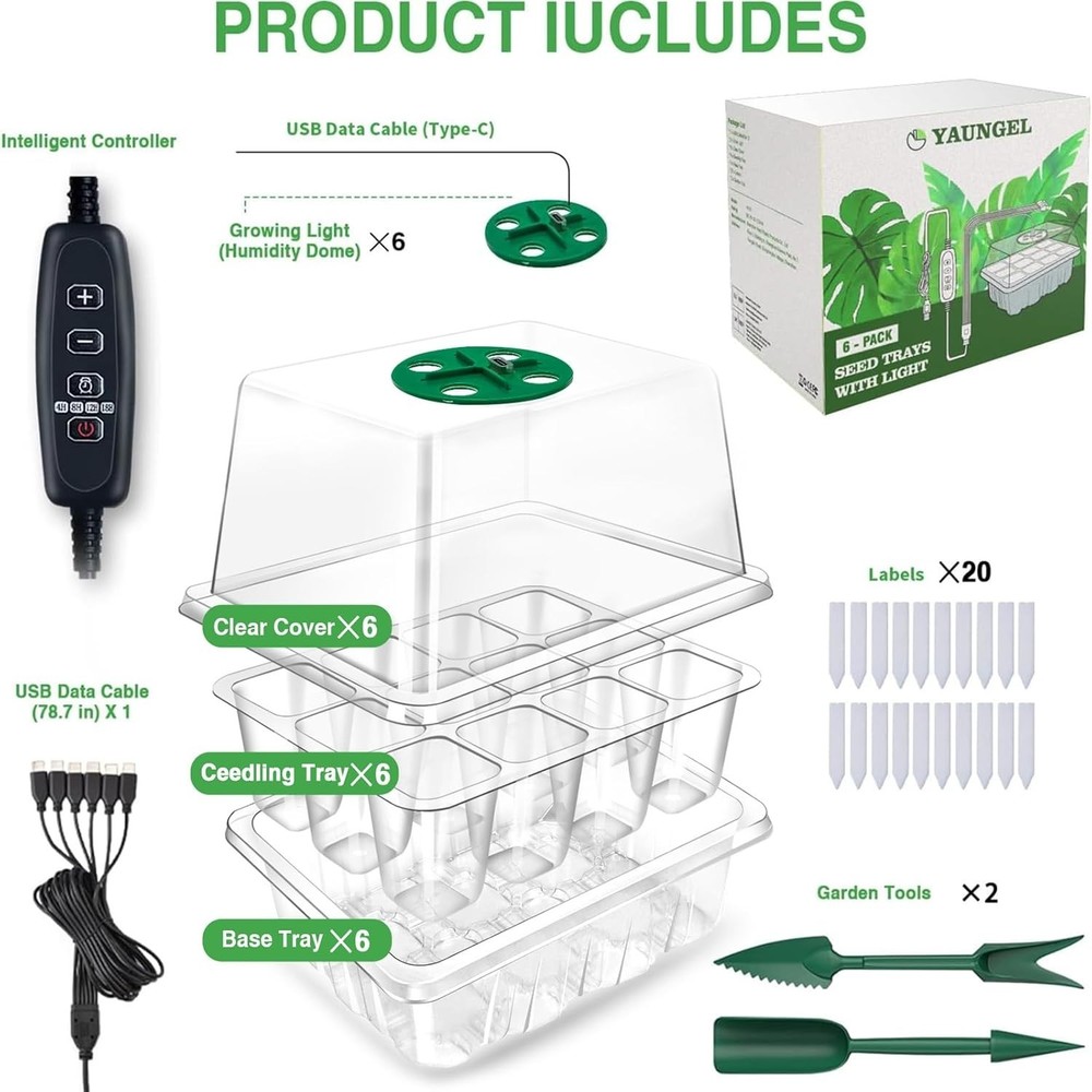 Smart Seed Starter Kit with Full Spectrum Light