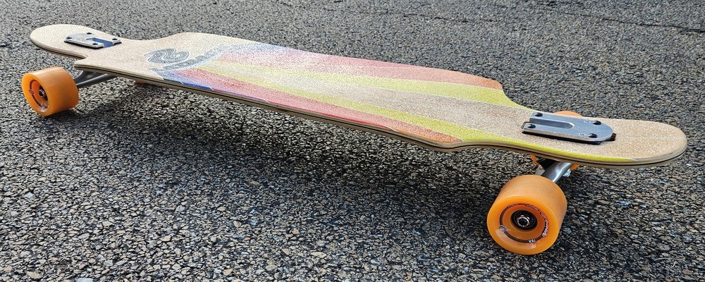 Layback Longboards 40" Drop-Through Board Rainbow Stripe Great Condition