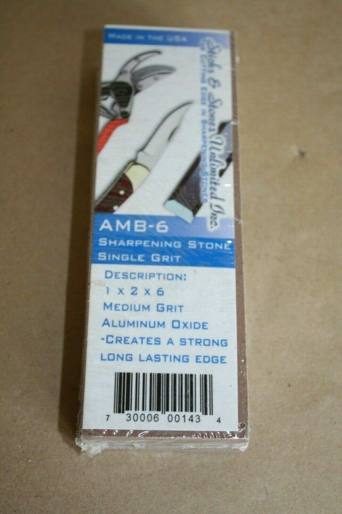 AMB-6 BLADE SHARPENING STONE MEDIUM GRIT  6 x 2 x 1