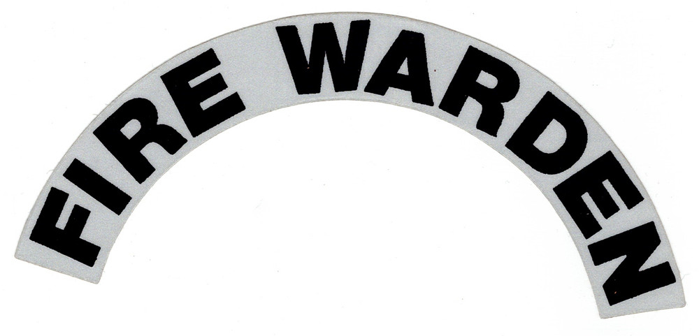 FIRE WARDEN Highly Reflective Fire Helmet Crescent Decals - A  PAIR - Technician