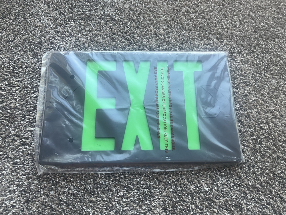 Brand New Green Letter EXIT SIGN Replacement Plate Face Covers