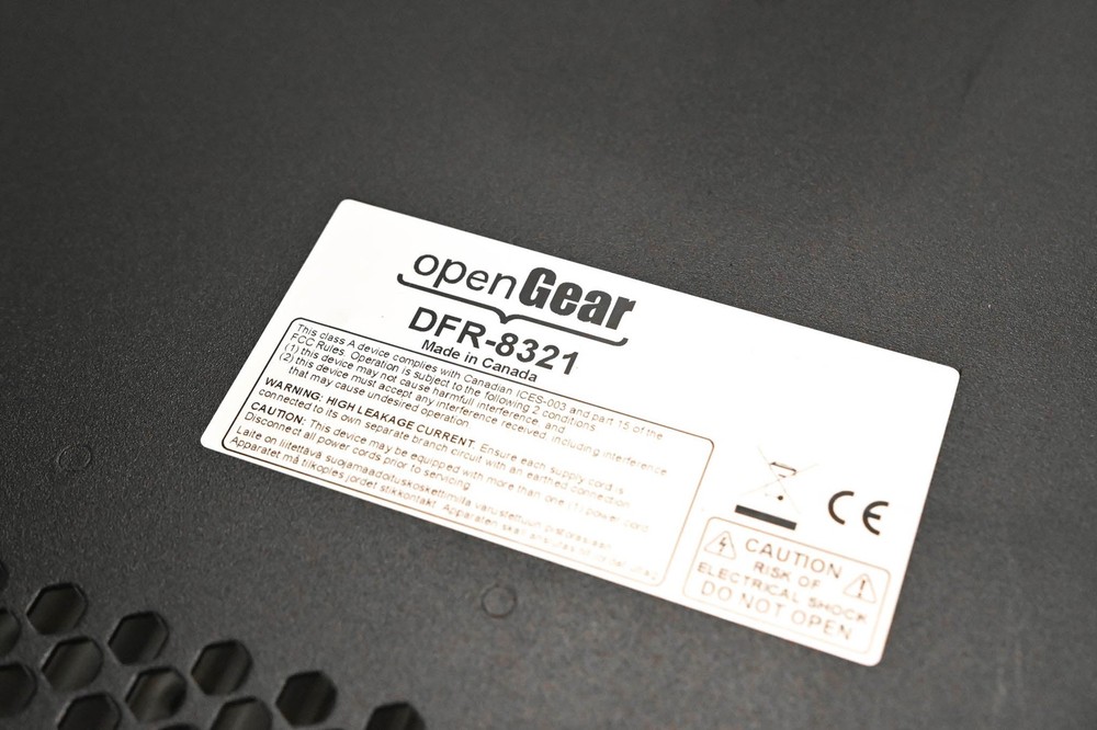 Blackmagic Design DFR-8321 OpenGear Module Frame CG01ULM