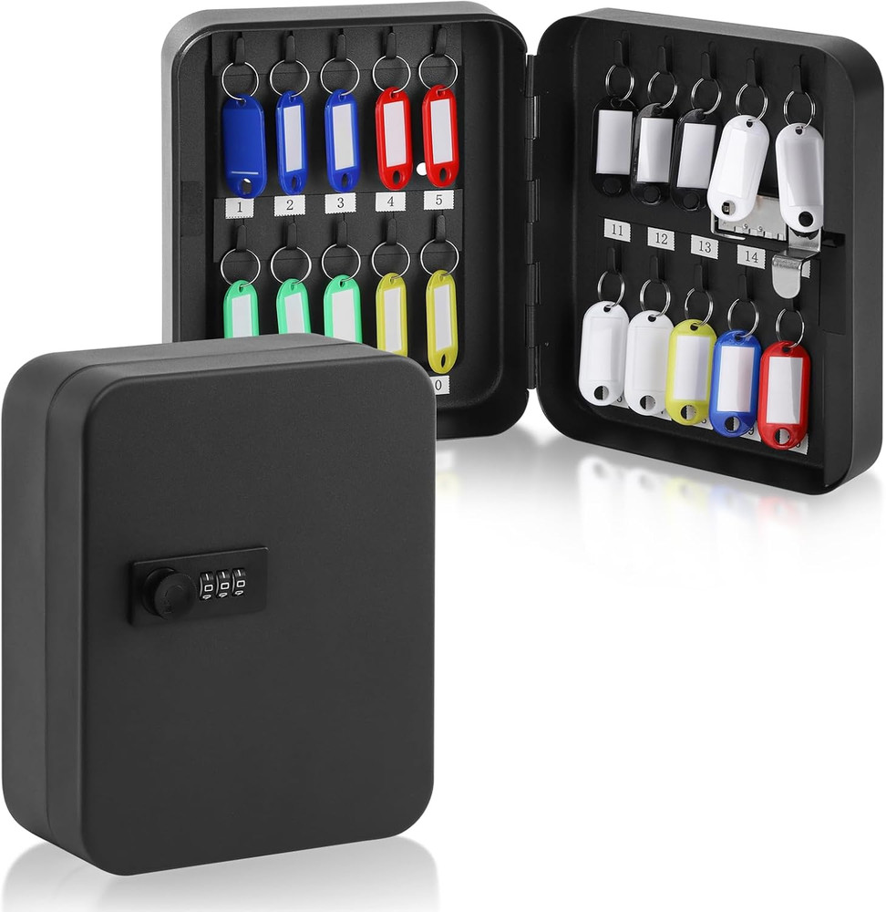 Key Cabinet Wall Mount,Locking Key Organizer,Key Storage Lock Box With