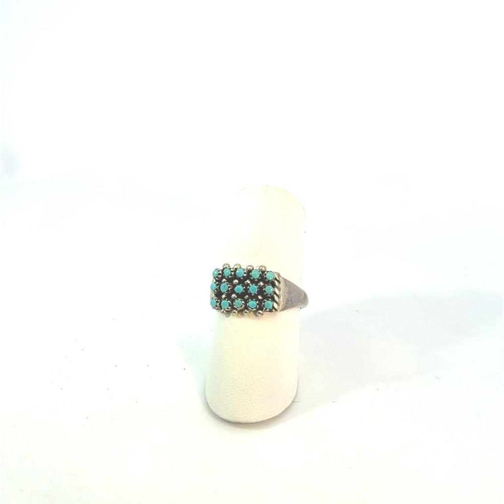 Haloo Zuni silver snake eyes ring