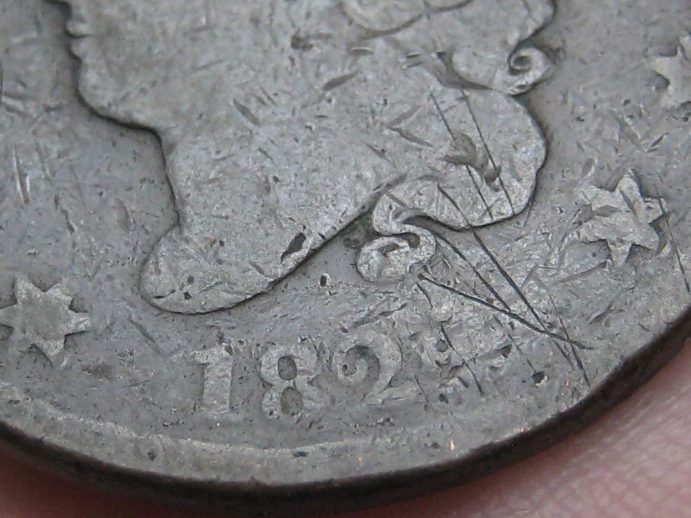 1824/2 Matron Head Large Cent- 4 Over 2 Overdate, About Good Details