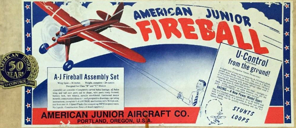 FIREBALL & FIREBALL BIPE PLANS + CONSTRUCTION ARTICLES for 2 UC Model Airplanes
