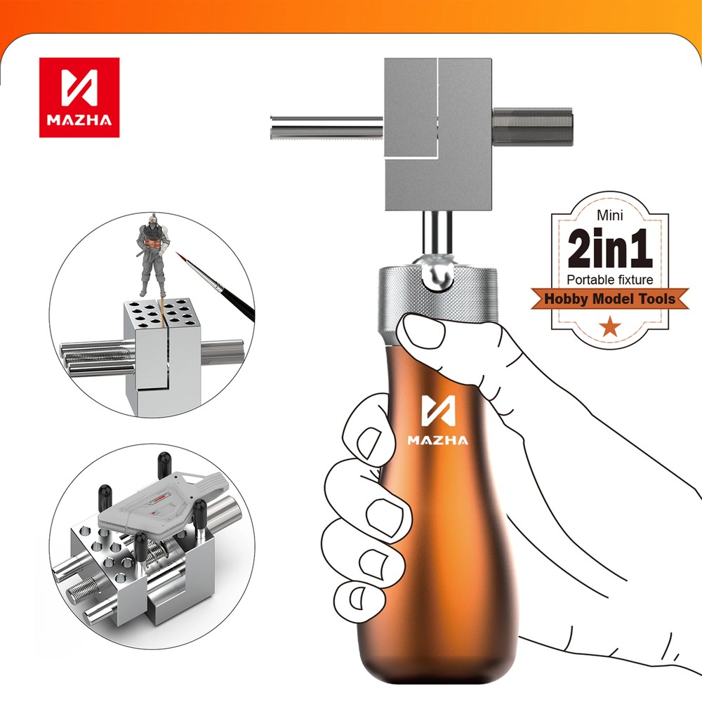 MAZHA Handheld Clamping Vise Detachable Split Portable Model Making Craft Tool