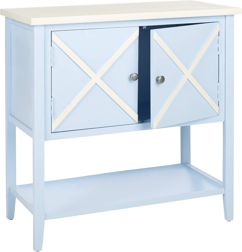 Polly Light Blue Cottage Sideboard with Doors & Shelf - Home Collection