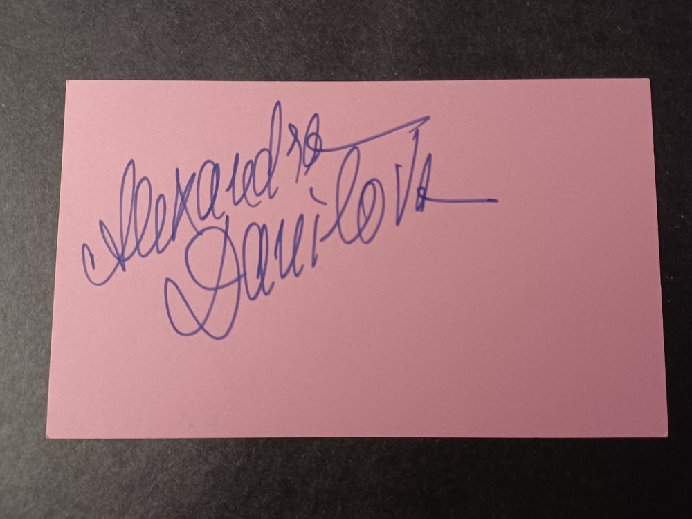 Alexandra Danilova (d. 1997) Signed Index Card - Ballet - B