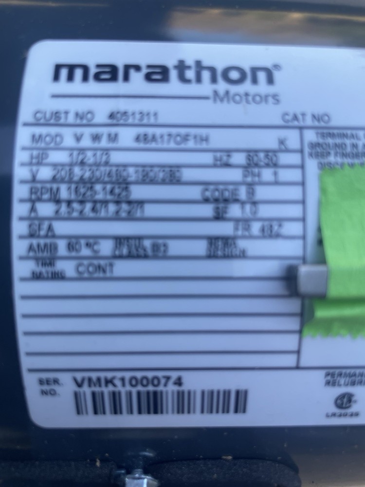 Marathon Motor 48A170F1H New