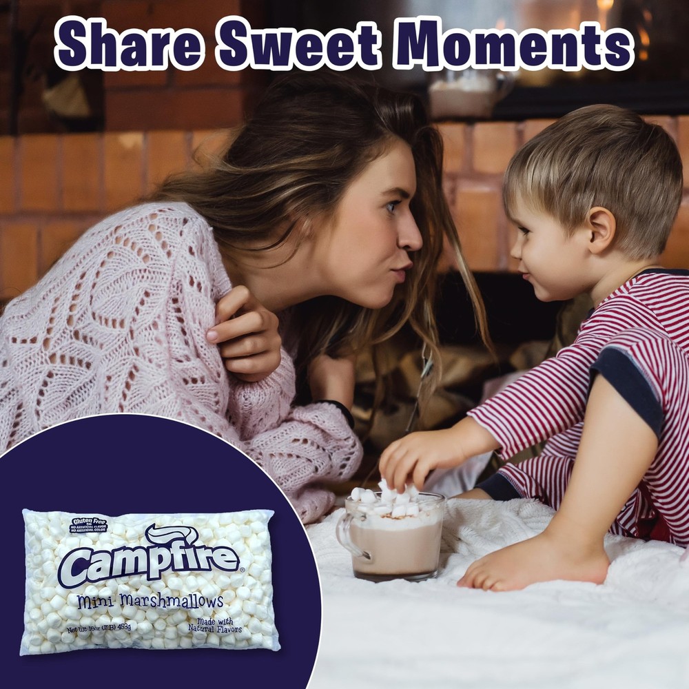 [Mini] Case Pack 12 Pounds Bulk Campfire Mini Marshmallows - (12) One Pound B...