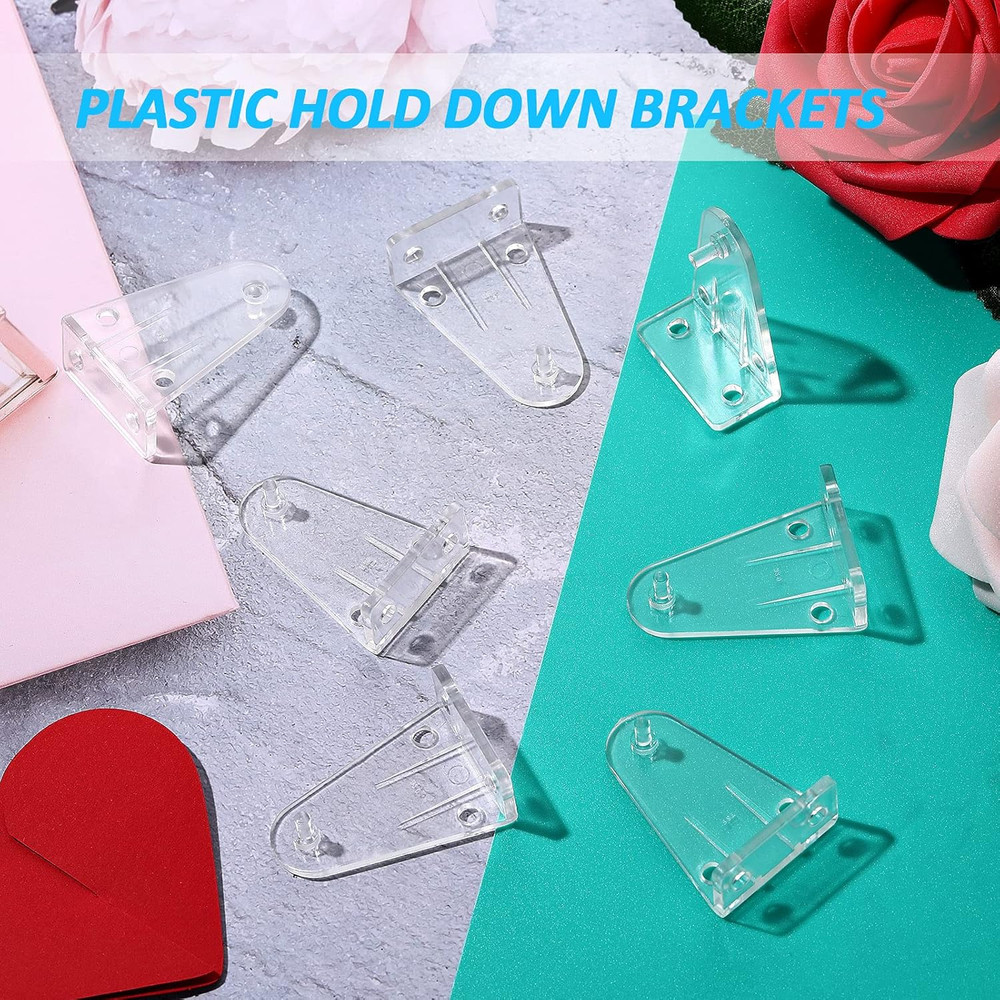 Maitys Hold down Brackets Clear Plastic Blind Brackets Holder Replacements