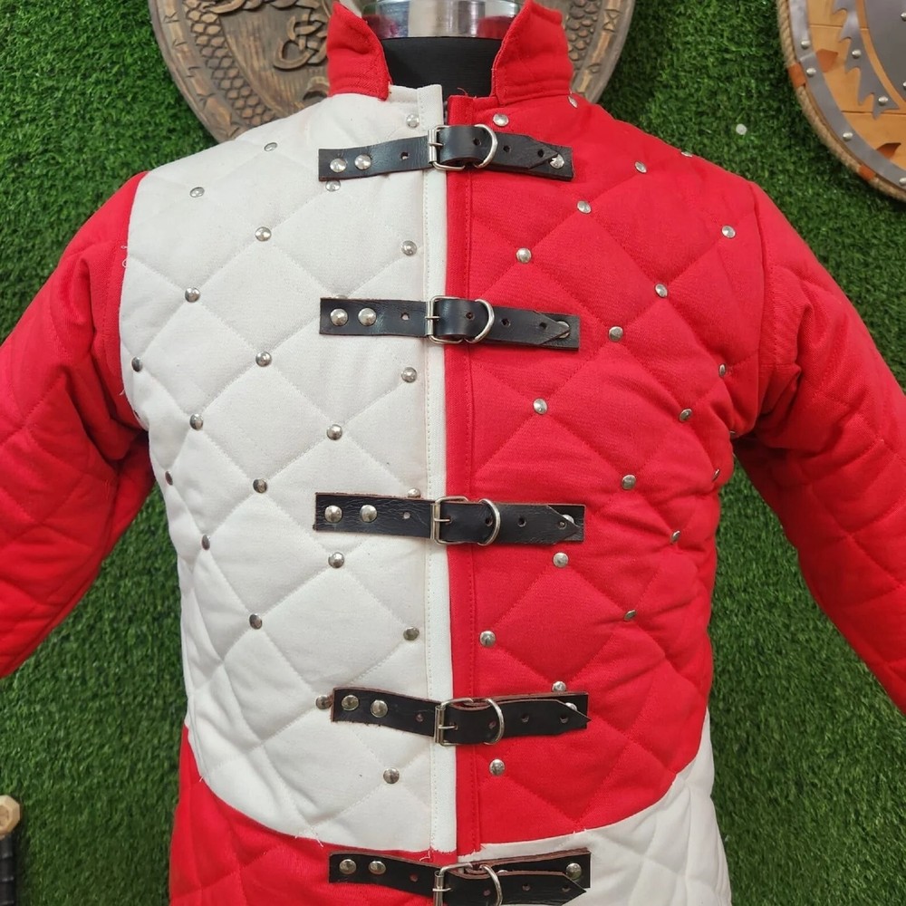 Medieval Two Colors Gambeson for SCA, LARP