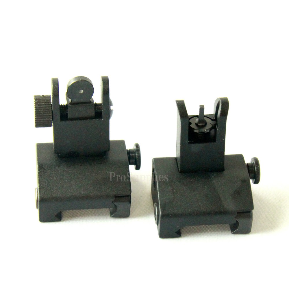 Tactical Flip up Front Rear Sight Set Rapid Transition Polymer