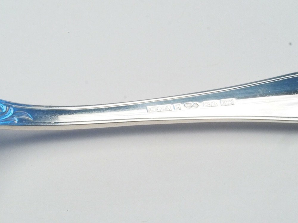 NEW SWEDISH SOLID SILVER SPOON "SYMFONI" MEMA 168MM 6.6" LONG 37.3 gram 830/1000