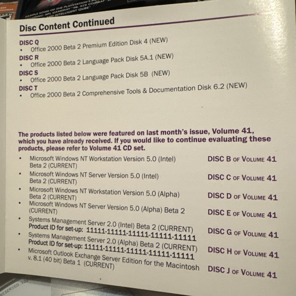 Microsoft Office 2000 Beta 2 Build 2221B from Oct 1998 MSDN Extras Technet Lot