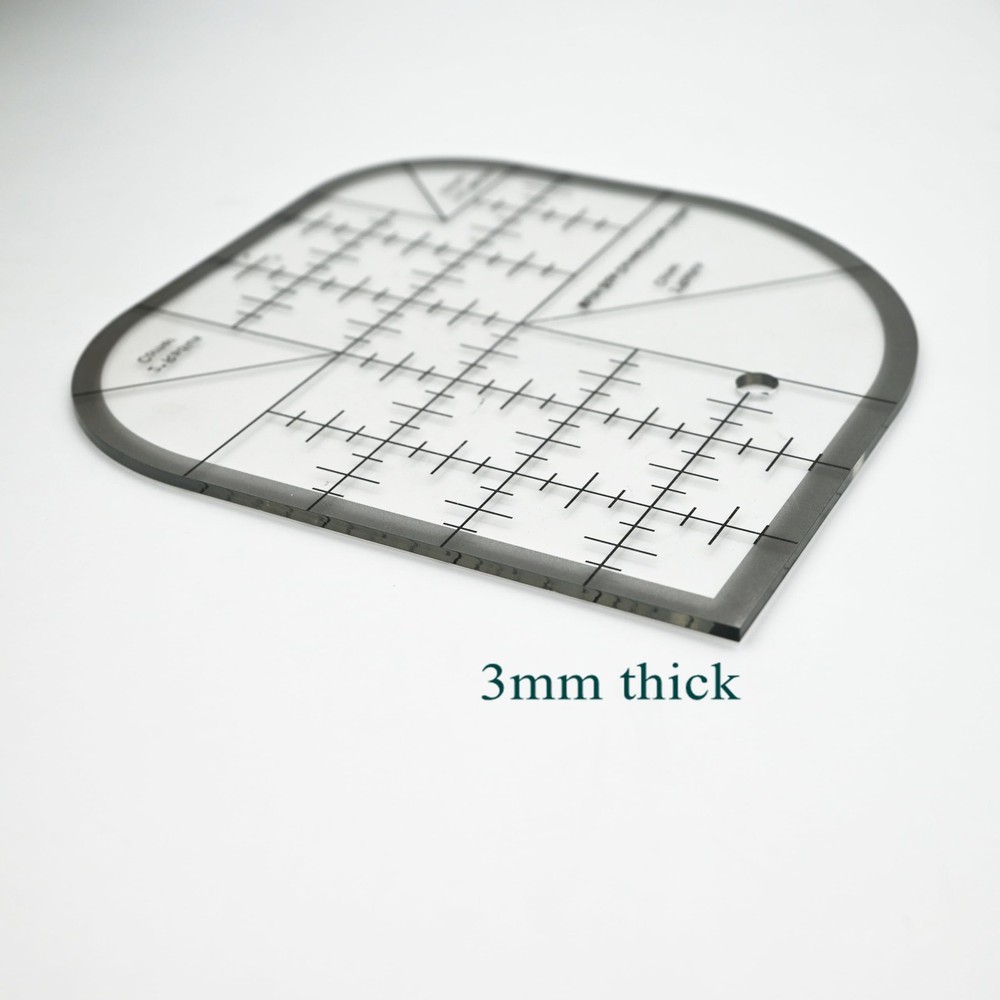 Quilting Ruler Tool, Curved Corner Cutter, Patchwork Template Clear