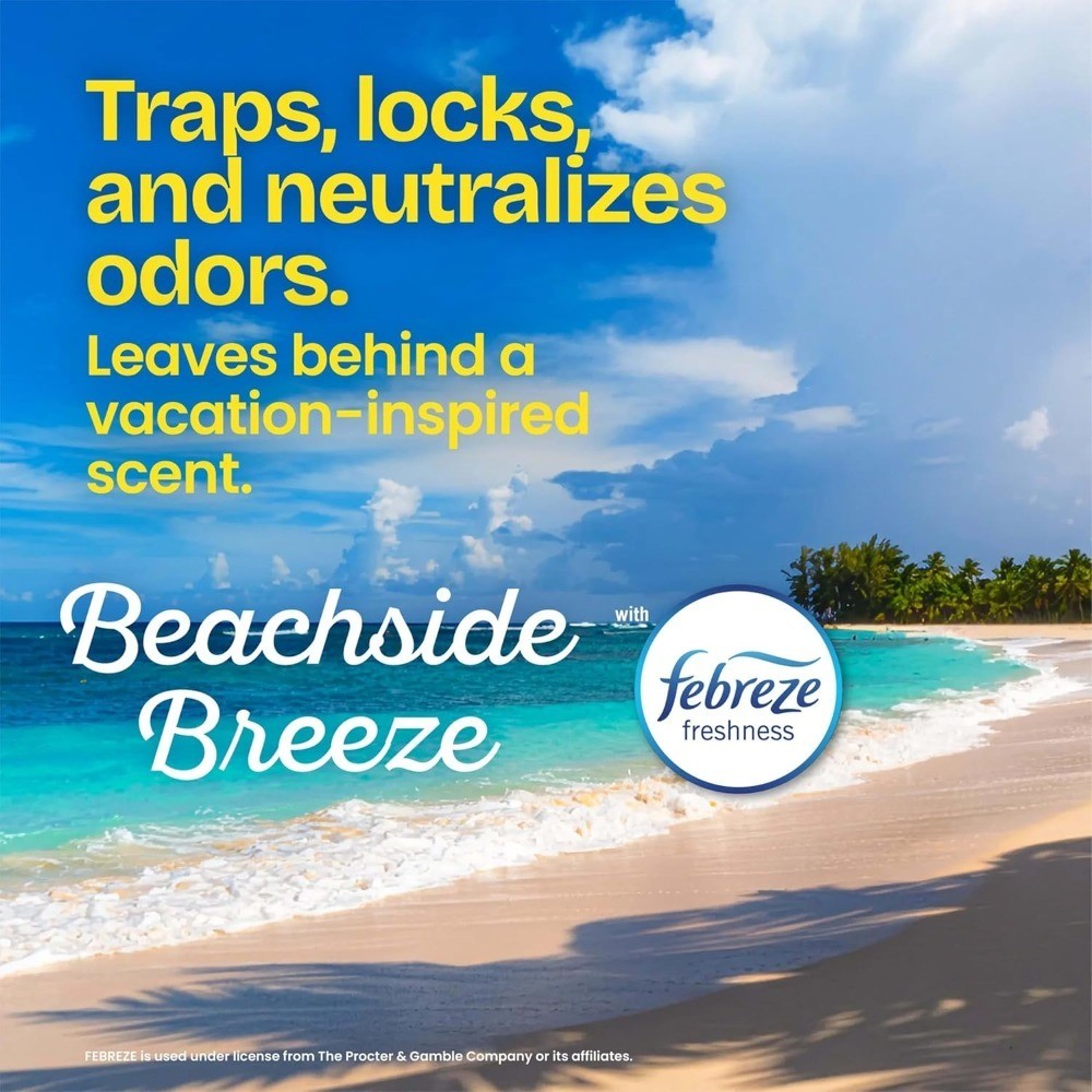 Small Drawstring Trash Bags 4 Gallon, Fresh Beachside Breeze Scent, 34 Count,