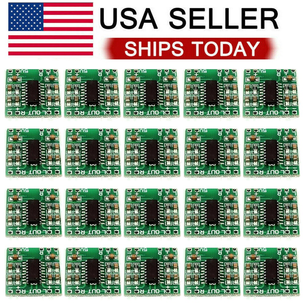 20PC PAM8403 Mini 2 Channel Stereo 3W Class D Audio Power amplifier Module Board
