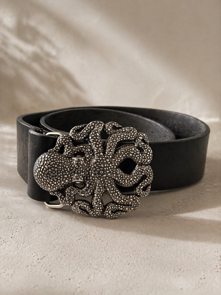 Octopus Belt Buckle – Antique Silver Statement Piece
