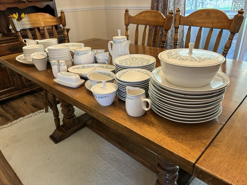 Franciscan Whitestone Ware in Blue Fancy