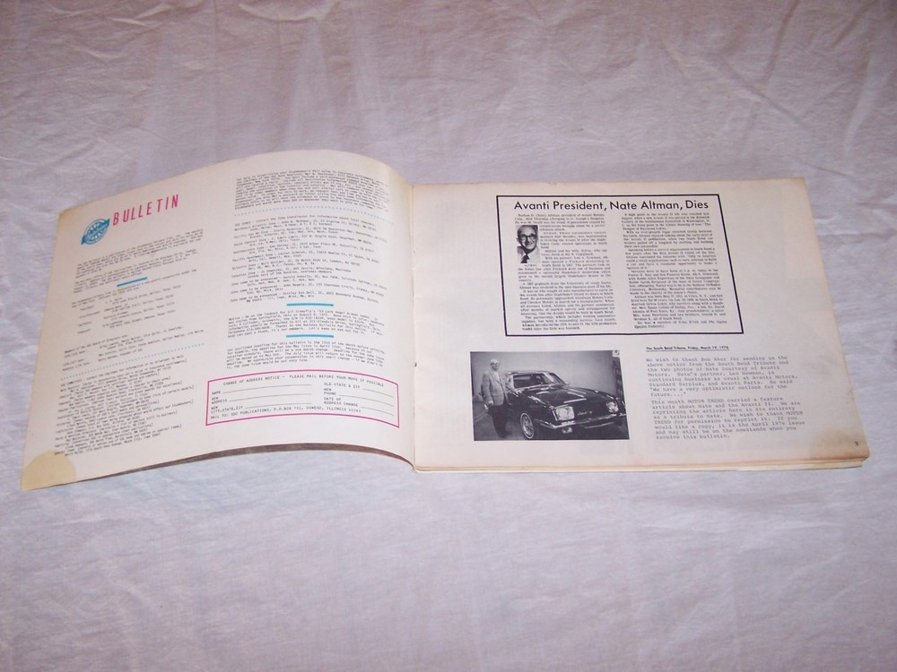 1976 STUDEBAKER 42 Page DRIVERS CLUB Publication