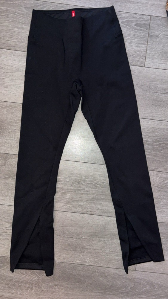 Spanx The Perfect Front Slit Leggings Black Size Medium High Rise Slimming