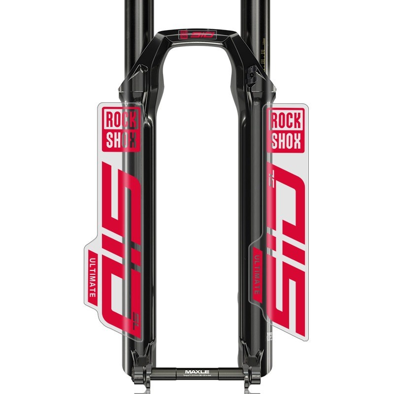 Fork Sticker for 2021 SID SL for Mountian Bike Decals Red ( Clear Bottom )