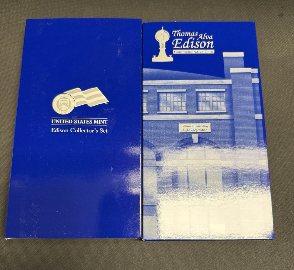 2004-P EDISON COLLECTOR’S Set w/ Commemorative Silver Dollar $1