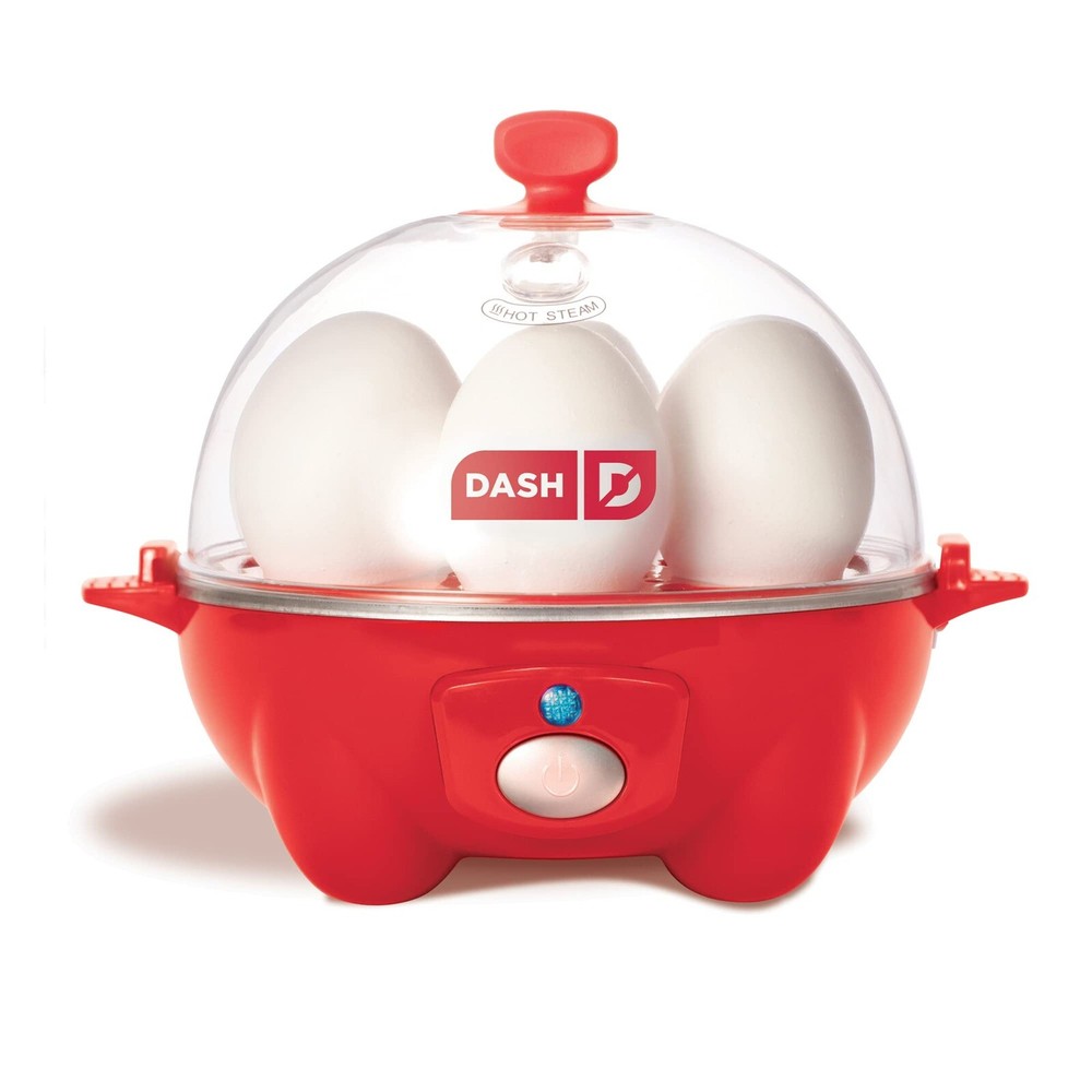 Dash Rapid Egg Cooker 6Egg Capacity Electric Hard Boiled Pouched Scrambled -RED