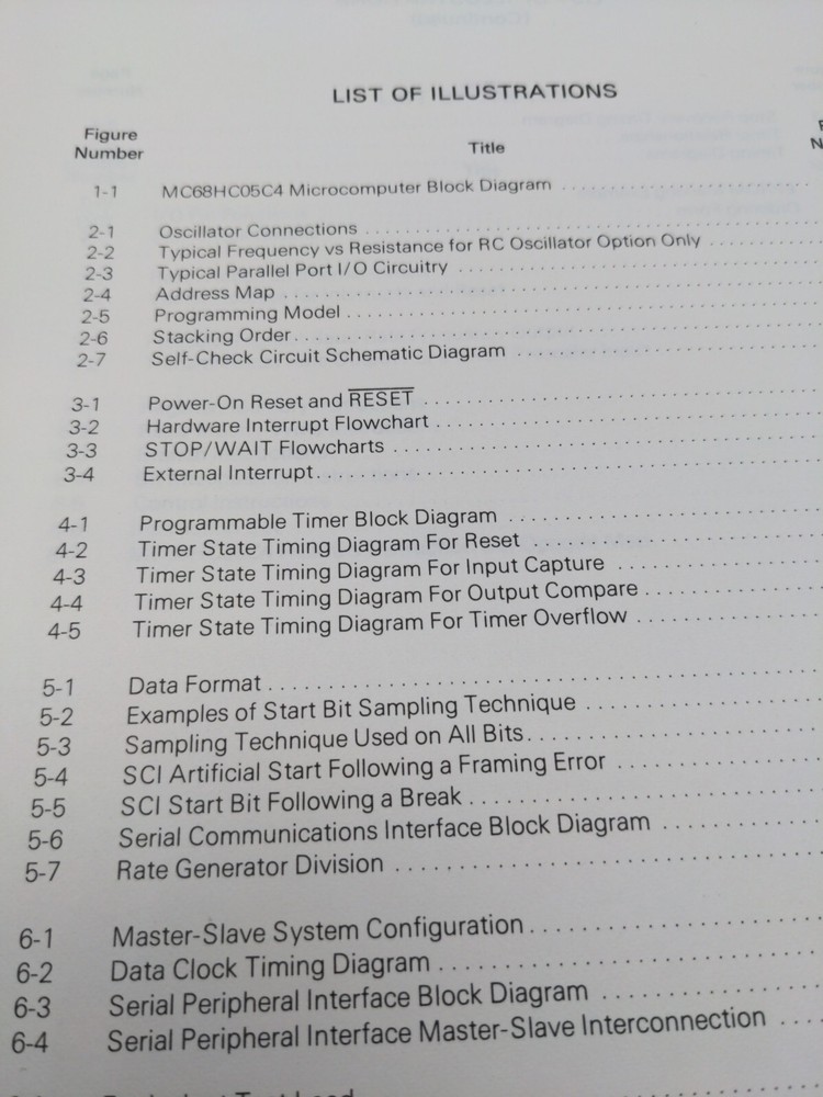 MOTOROLA MC68HC05C4 Semiconductor Chip Advance Information Reference Guide 1983