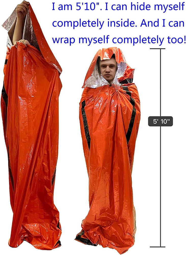 Emergency Sleeping Bags 2 Pack | Portable Survival Blankets