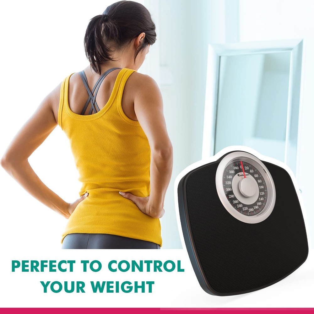 Adamson A25 Analog Bathroom Scale 400lb 5.3" Dial