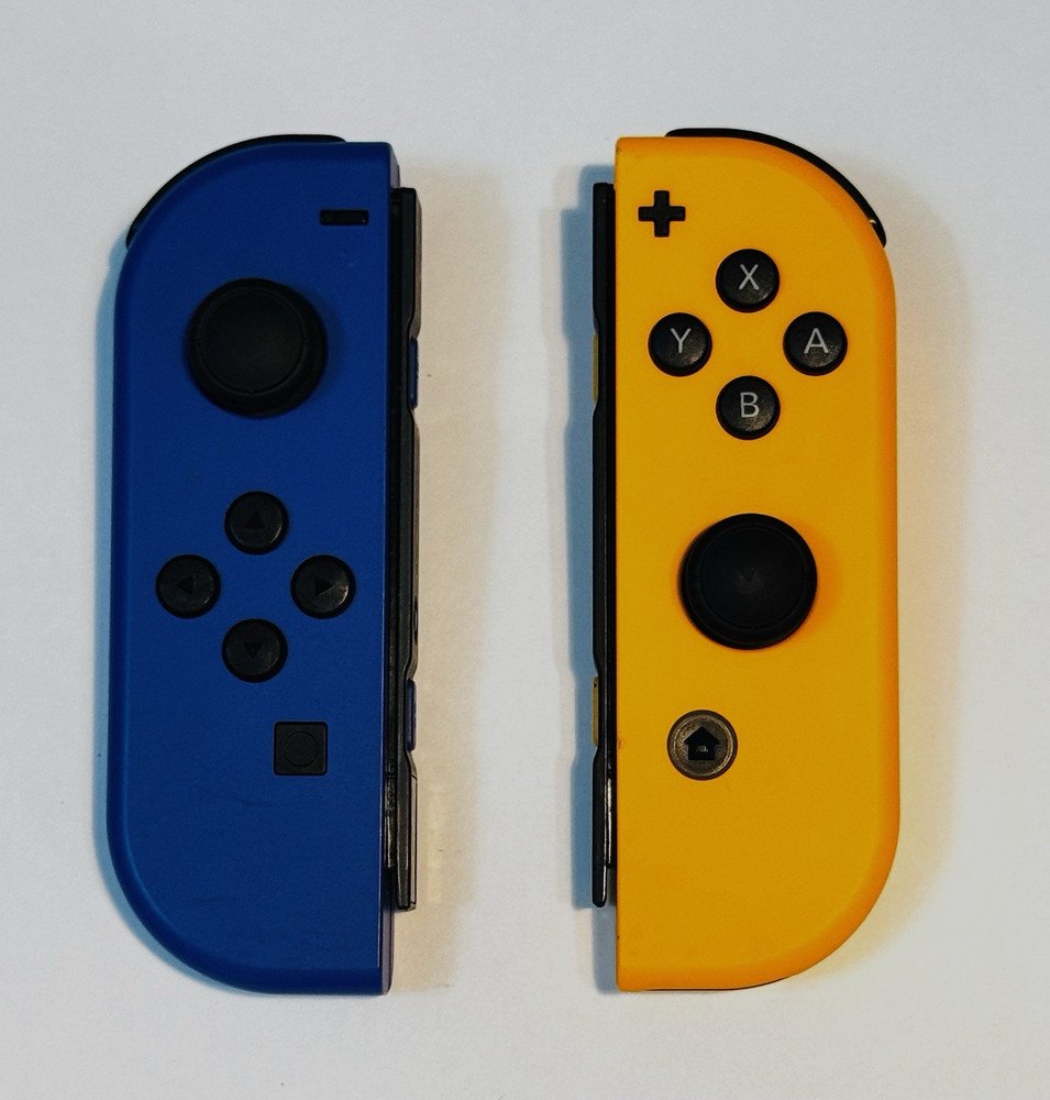 Original Nintendo Switch Joy-Con Controllers Neon Orange Right & Neon Blue Left
