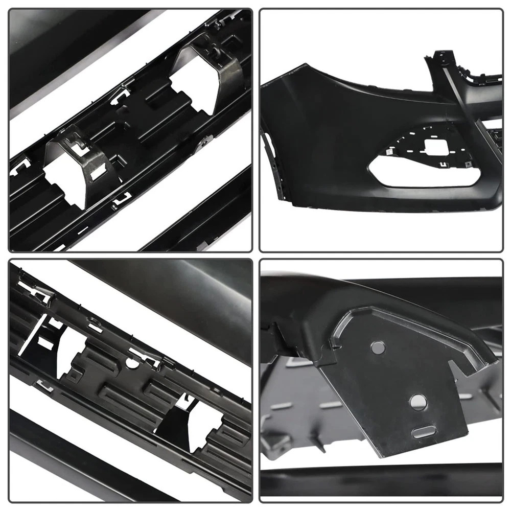 Front Bumper Cover Plastic Black Replacement for 2013-2016 Escape