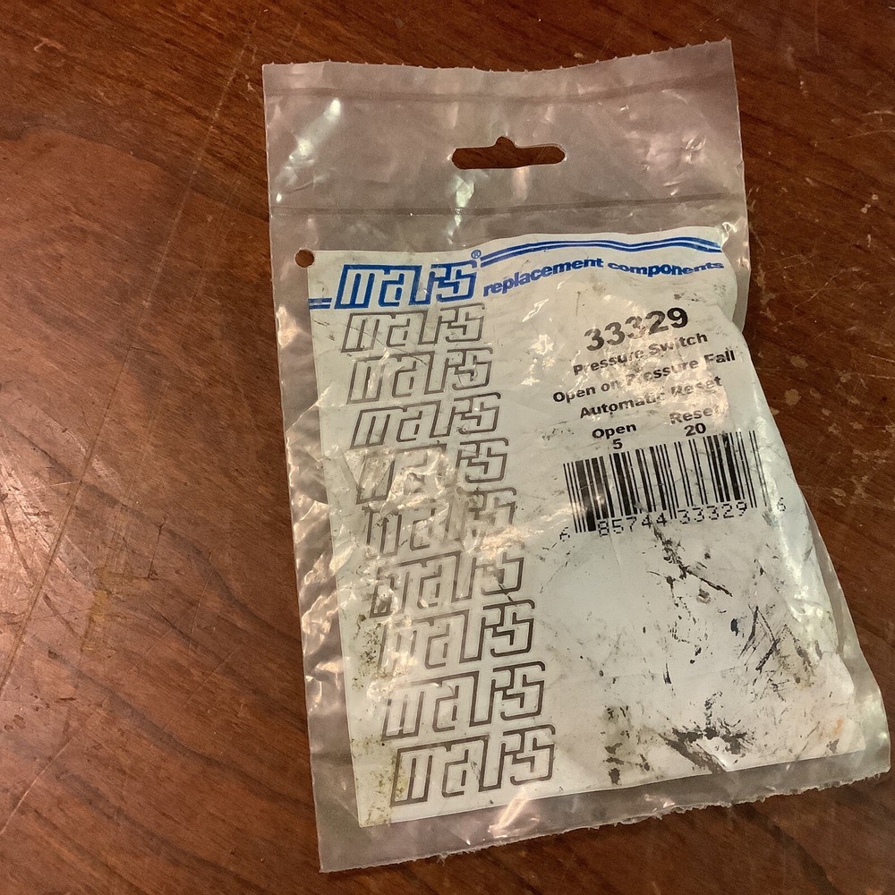 Mars 33329 Pressure Switch Open On Pressure Fall Open Reset