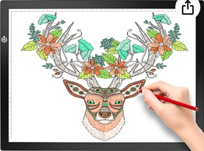 RTjoy A3 LED Light Pad, USB Powered Drawing Board Adjustable Brightness Tracing