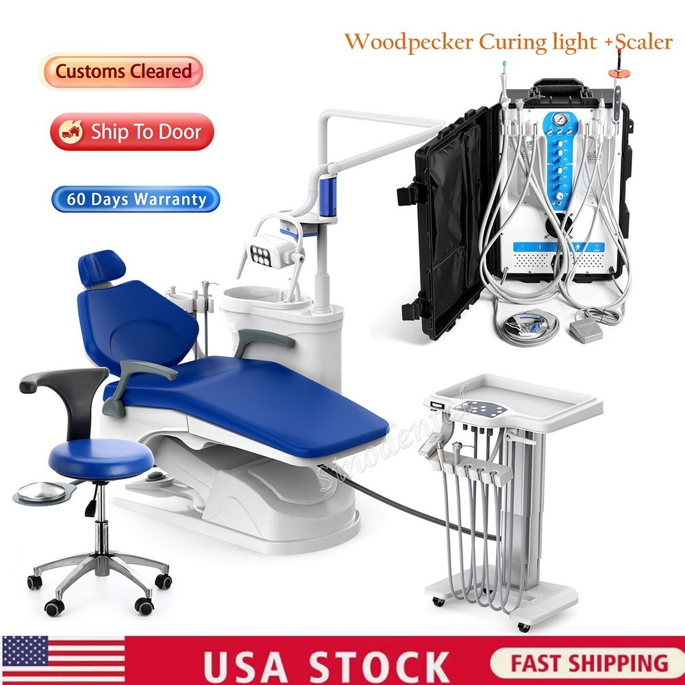 FDA Dental Unit Chair DC Motor Controlled/ Protable Delivery Unit 4H Compressor