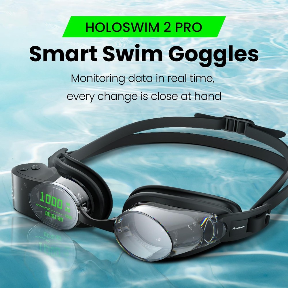 Smart Swim Goggles 2PRO, AR Real-Time Display, Data Tracking & Training Plans...